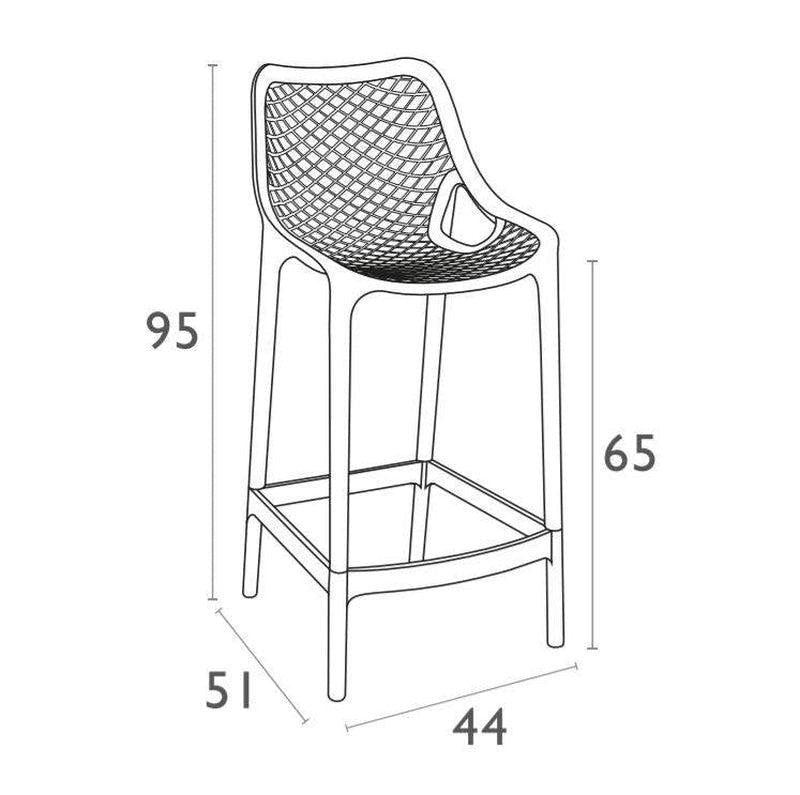 Barkruk Voor Buiten Wit Siesta Air 65 Cm