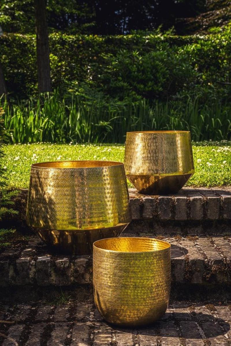 Bazar Bizar Plantenbak Goud L