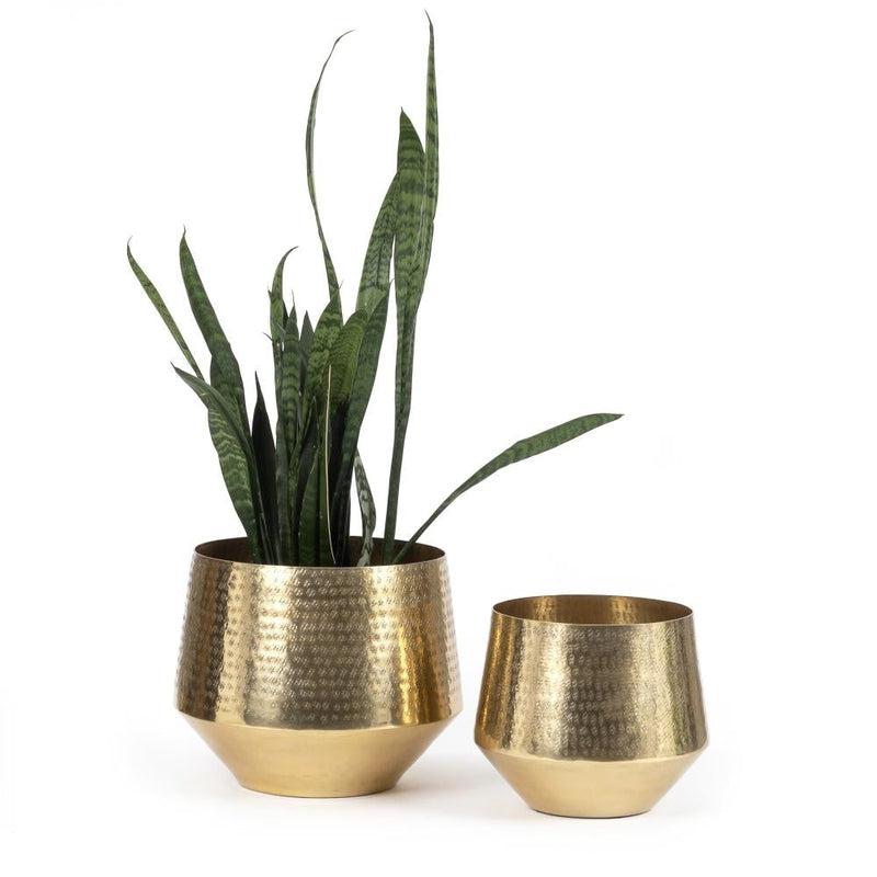 Bazar Bizar Plantenbak Goud L