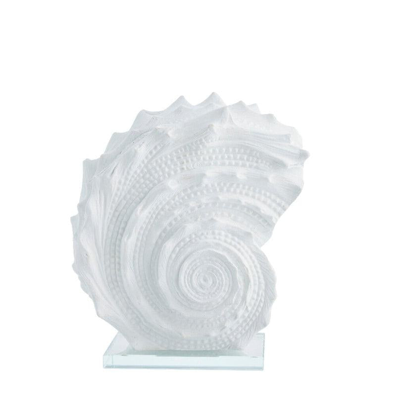 Decoratie Schelp Op Standaard Wit Schella Lene Bjerre