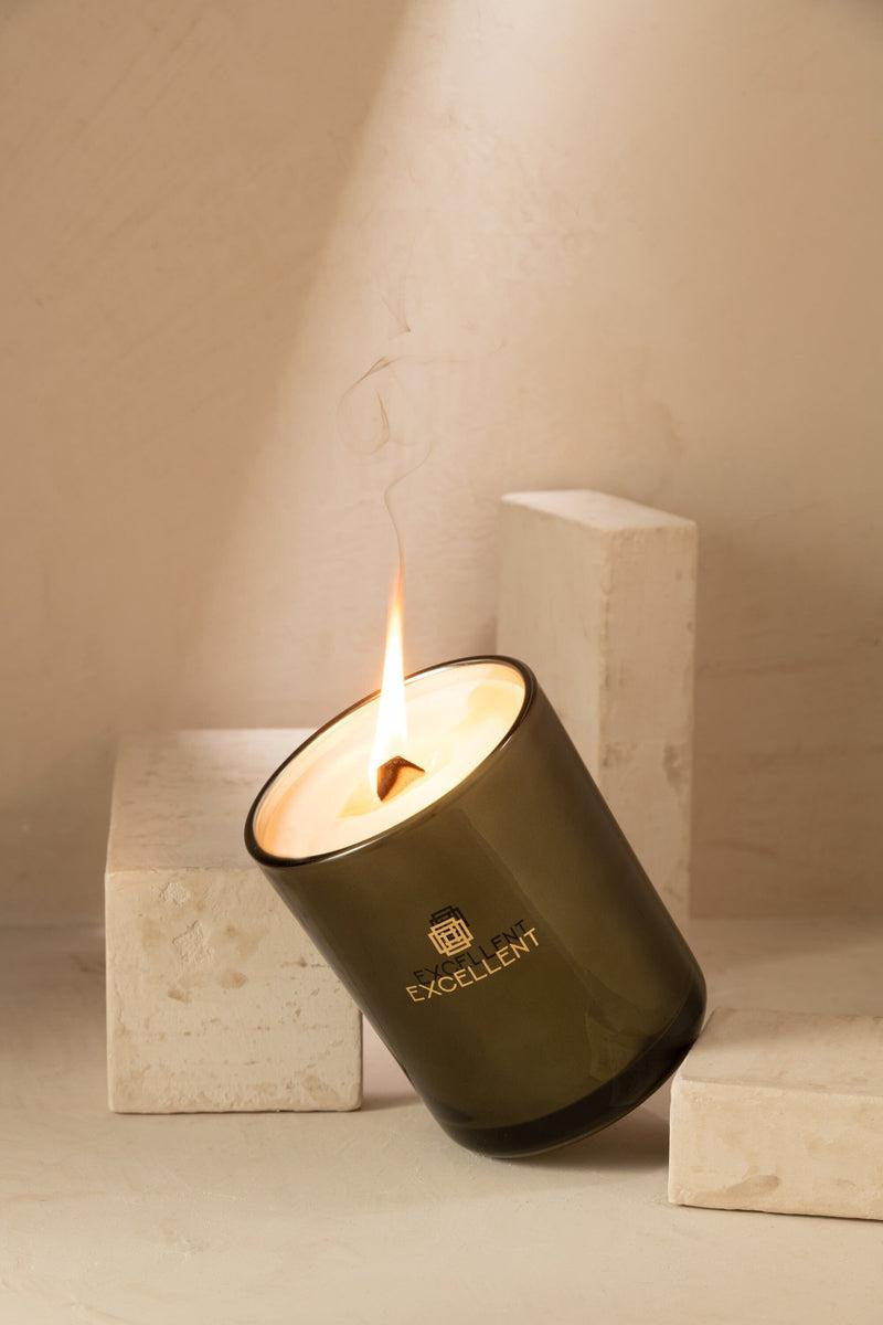 Geurkaars In Glas Groen Excellent Bergamot Wood S