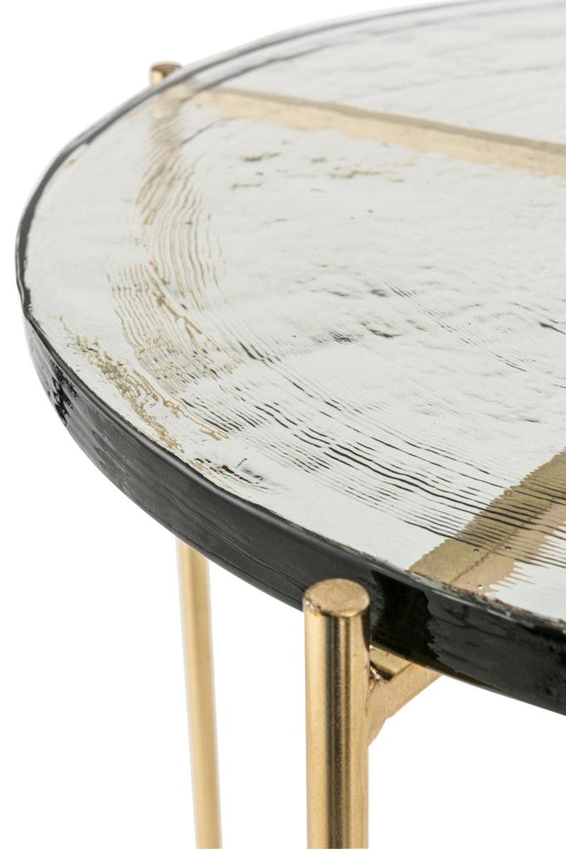 J-Line Bijzettafels Obi Glas Set Van 2