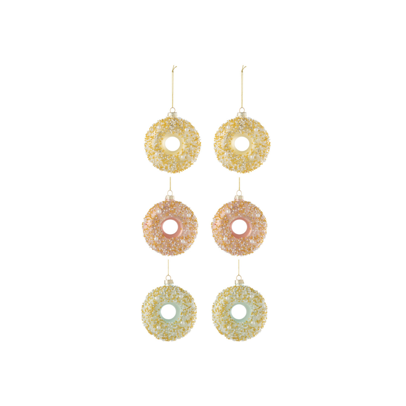 J-Line Donut Kersthangers Set Van 6