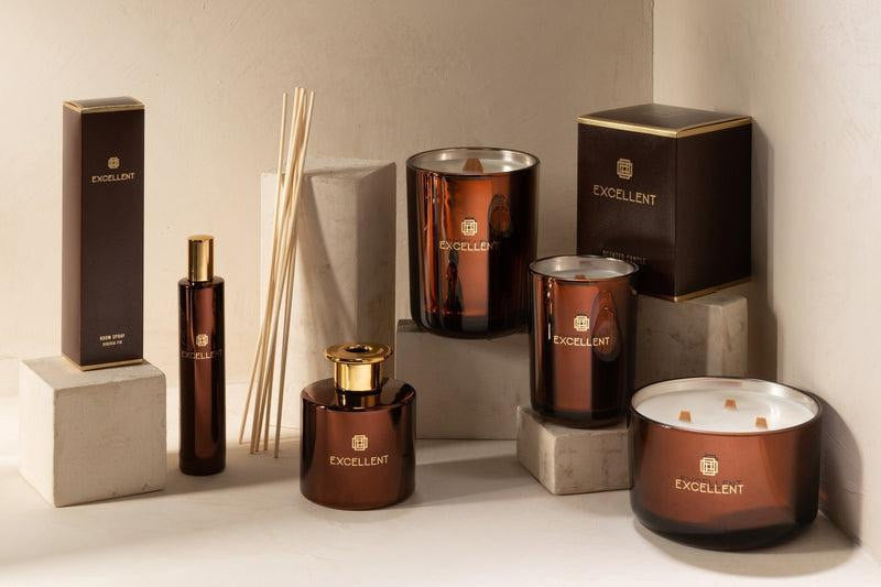 J-Line Geurstokjes Luxe Bruin Excellent Siberia Fir