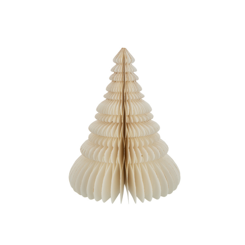 J-Line Gevouwen Kerstboom Papier Crème L