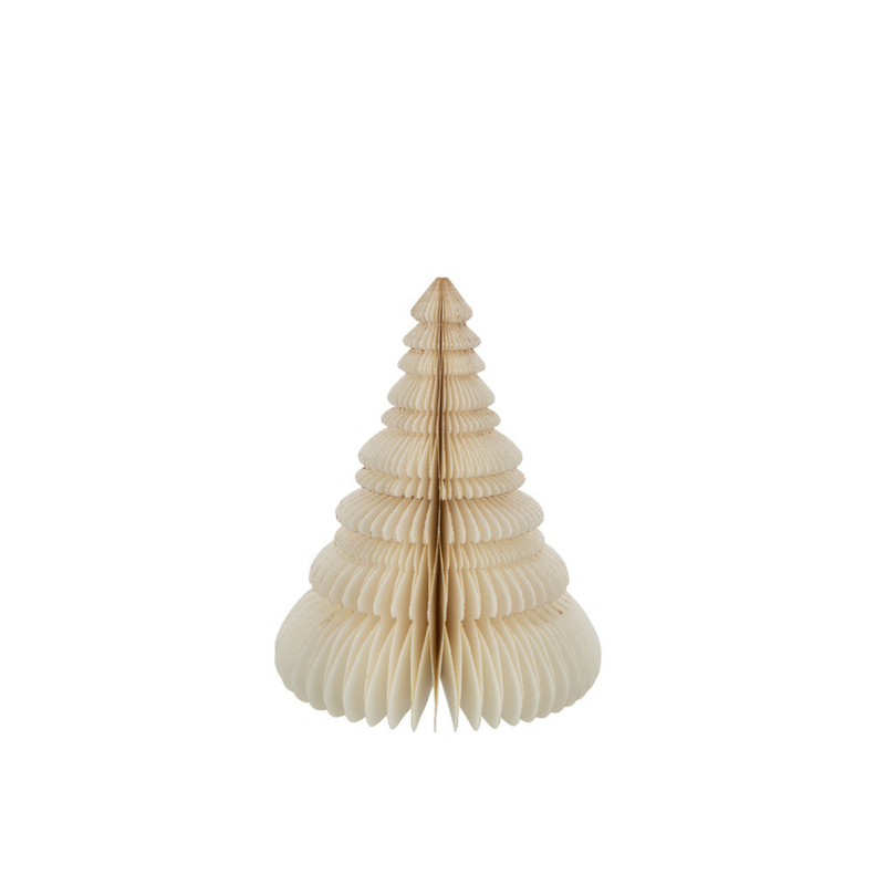 J-Line Gevouwen Kerstboom Papier Crème M