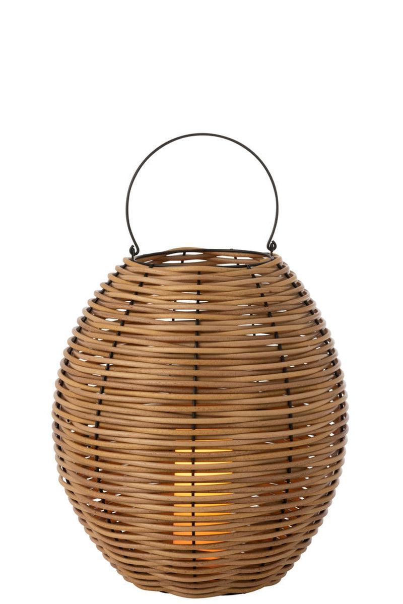 J-Line Gewoven Led Lantaarn Tuin L