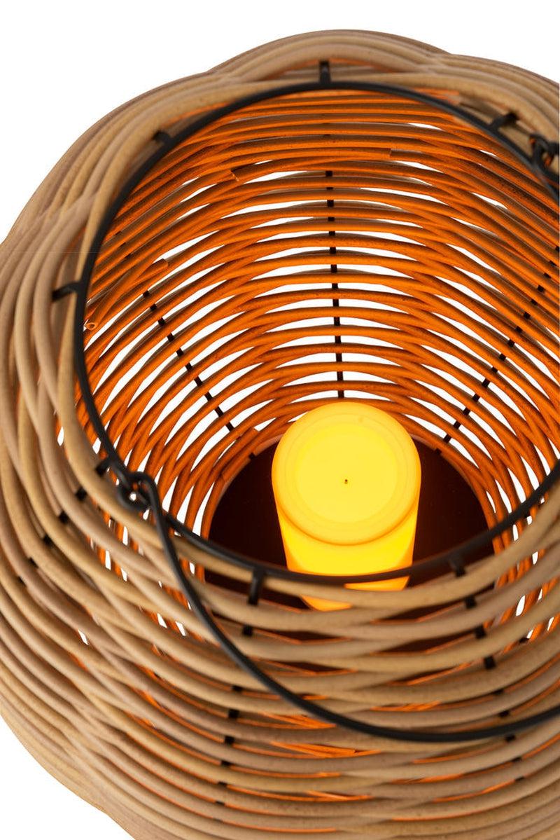 J-Line Gewoven Led Lantaarn Tuin L