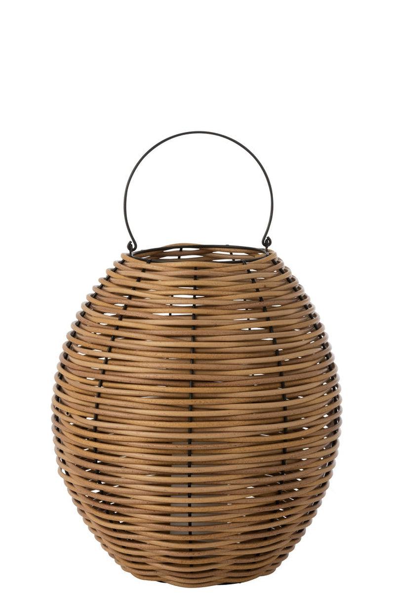 J-Line Gewoven Led Lantaarn Tuin L