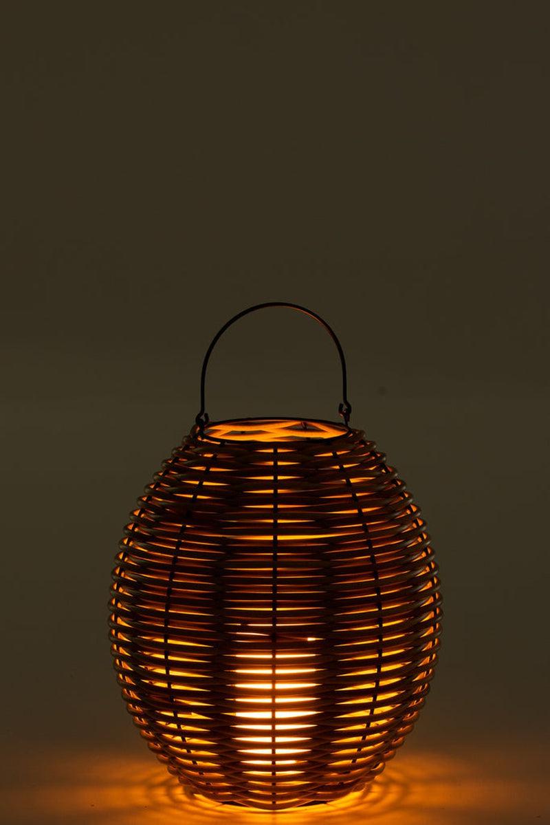 J-Line Gewoven Led Lantaarn Tuin M