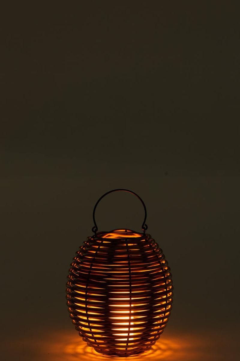 J-Line Gewoven Led Lantaarn Tuin S