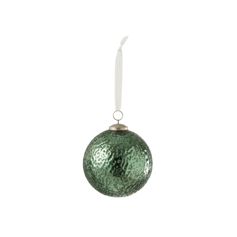 J-Line Glazen Kerstbal Groen