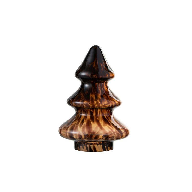 J-Line Glazen Kerstboom Bruin L