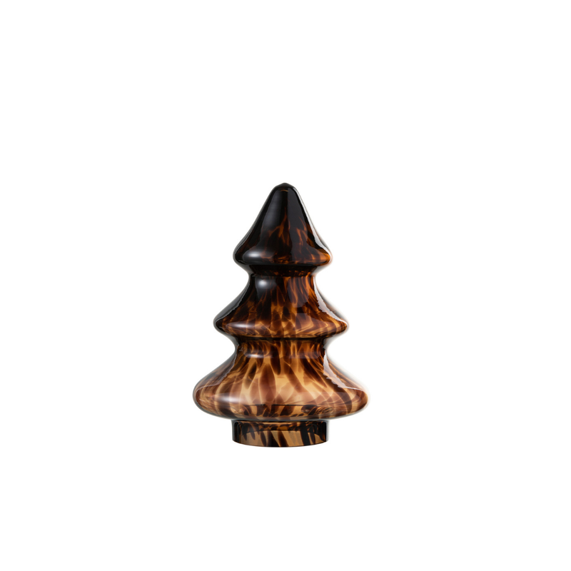 J-Line Glazen Kerstboom Bruin S