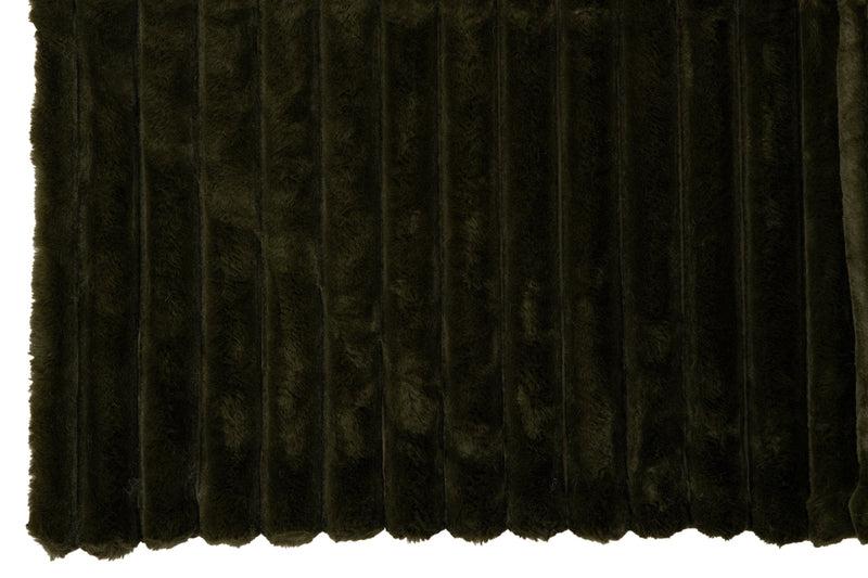 J-Line Groen Fleece Plaid Rib