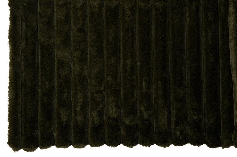 J-Line Groen Fleece Plaid Rib