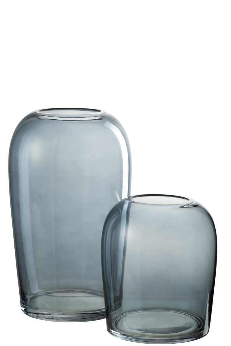 J-Line Hoge Ei Vaas Grijs Glas L
