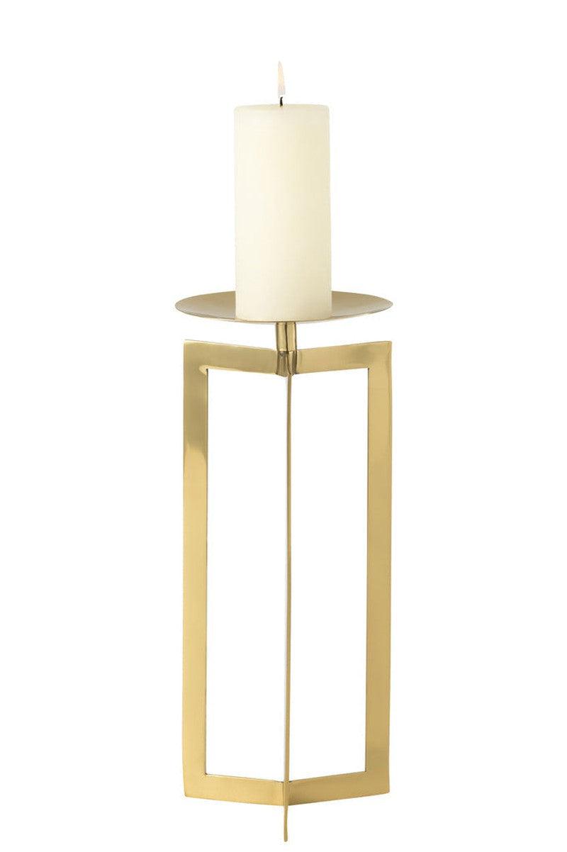 J-Line Kandelaar Goud Stainless Steel L