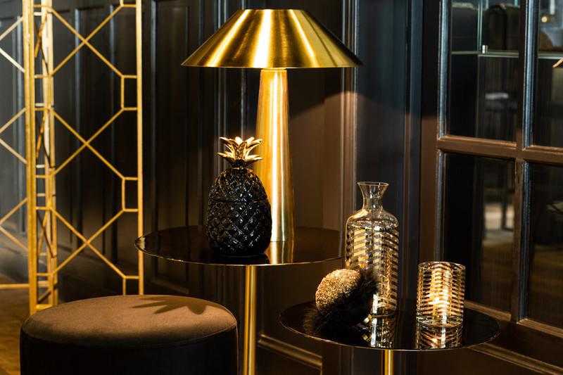 J-Line Kerstballen Goud Zwart Veren Set 4