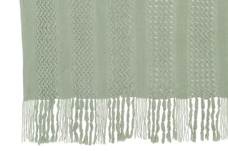 J-Line Licht Groen Gebreid Plaid