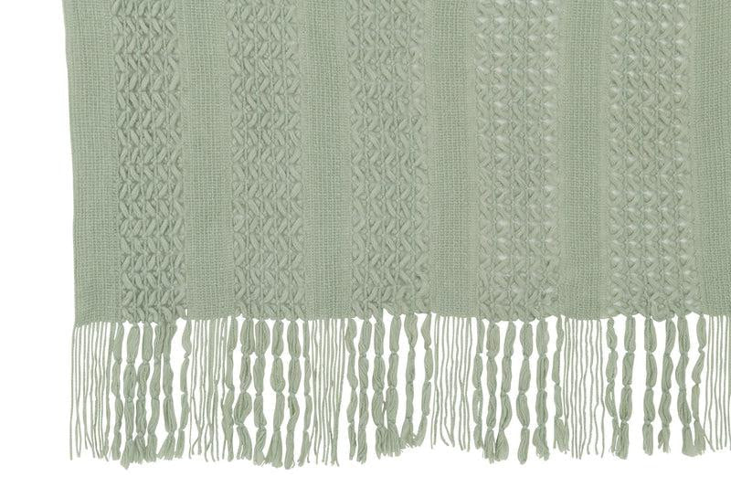 J-Line Licht Groen Gebreid Plaid