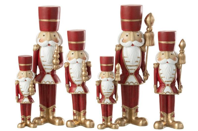 J-Line Notenkrakers L Rood Wit Set 2