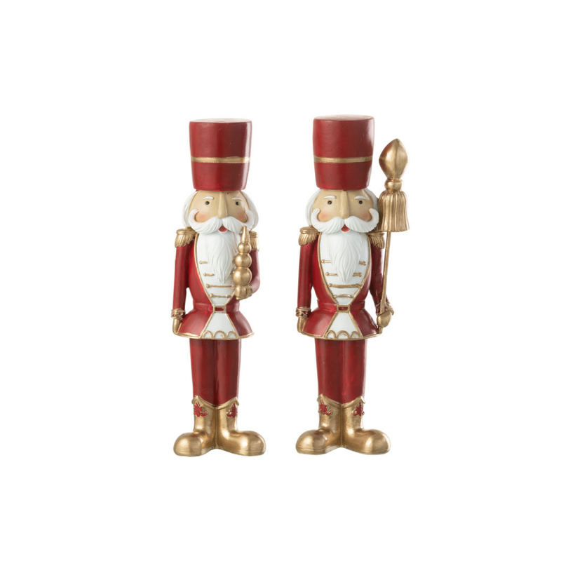 J-Line Notenkrakers L Rood Wit Set 2