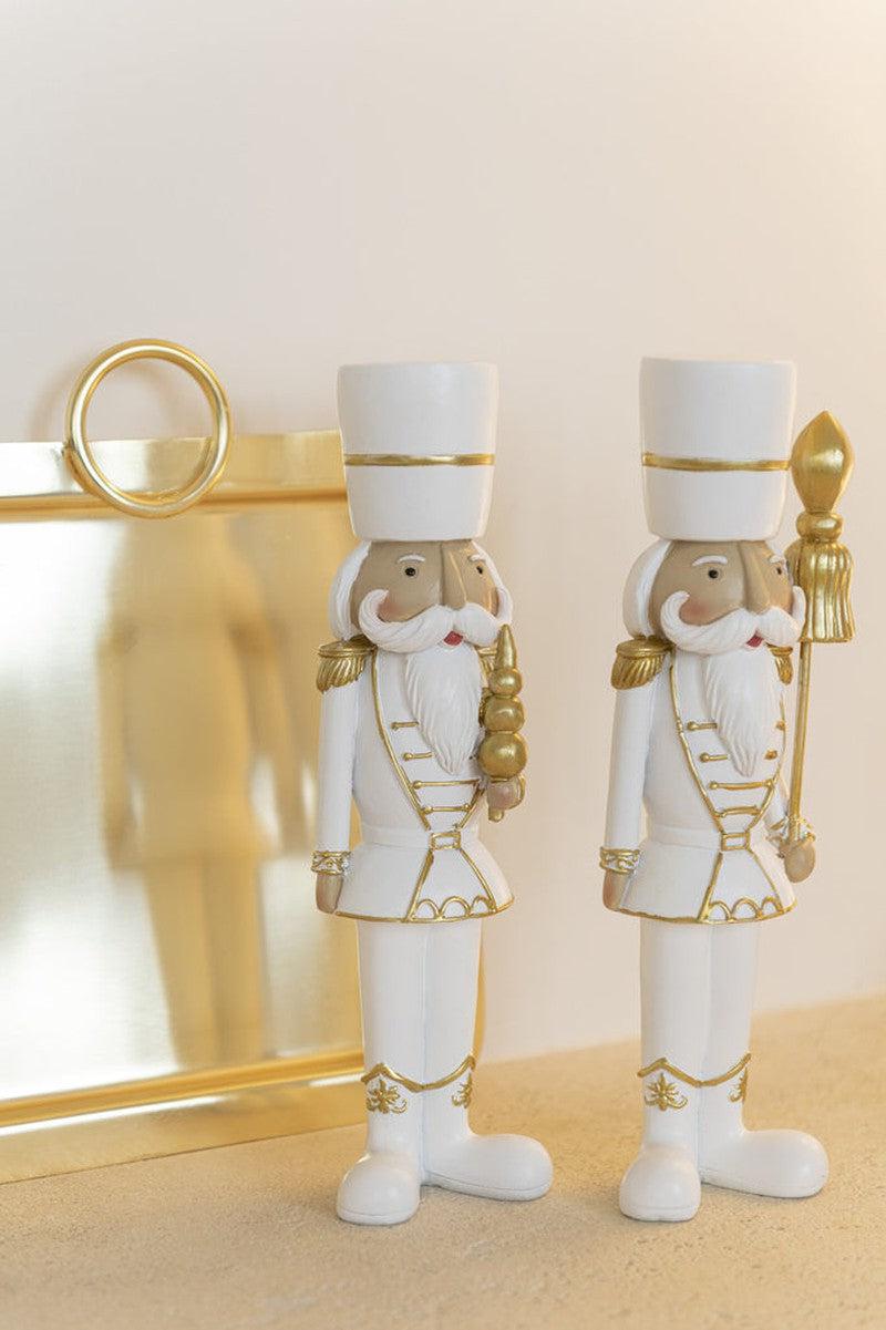J-Line Notenkrakers L Wit Goud Set 2