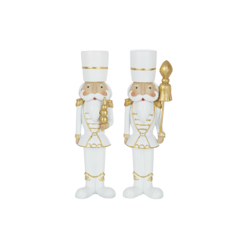 J-Line Notenkrakers L Wit Goud Set 2