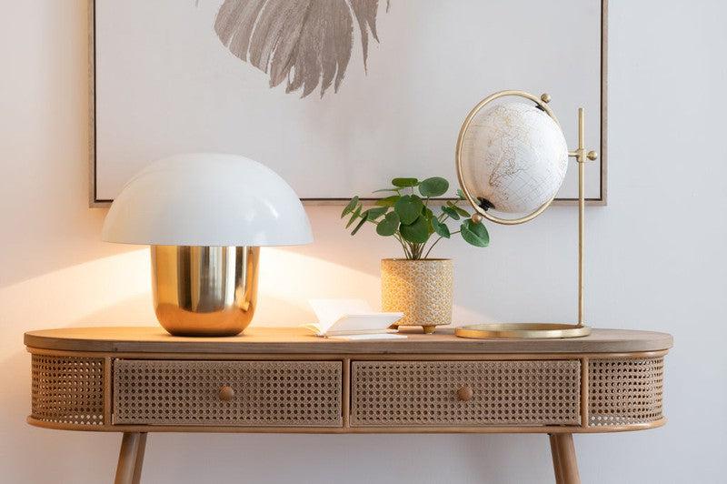 J-Line Paddenstoel Lamp Wit Goud S