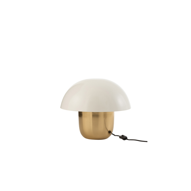 J-Line Paddenstoel Lamp Wit Goud S