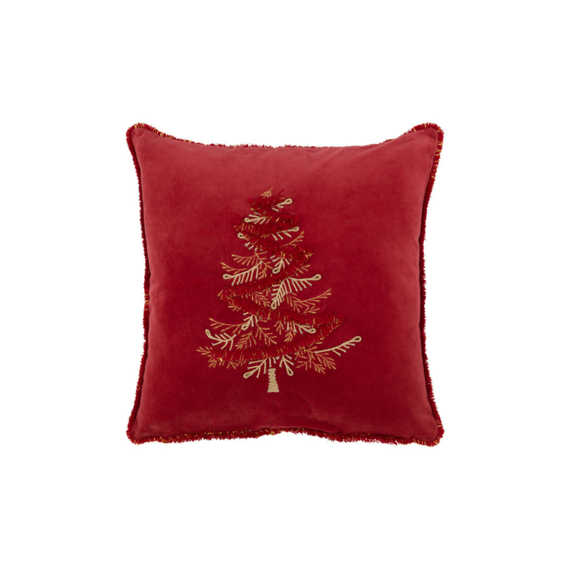 J-Line Rood Kussen Kerstboom