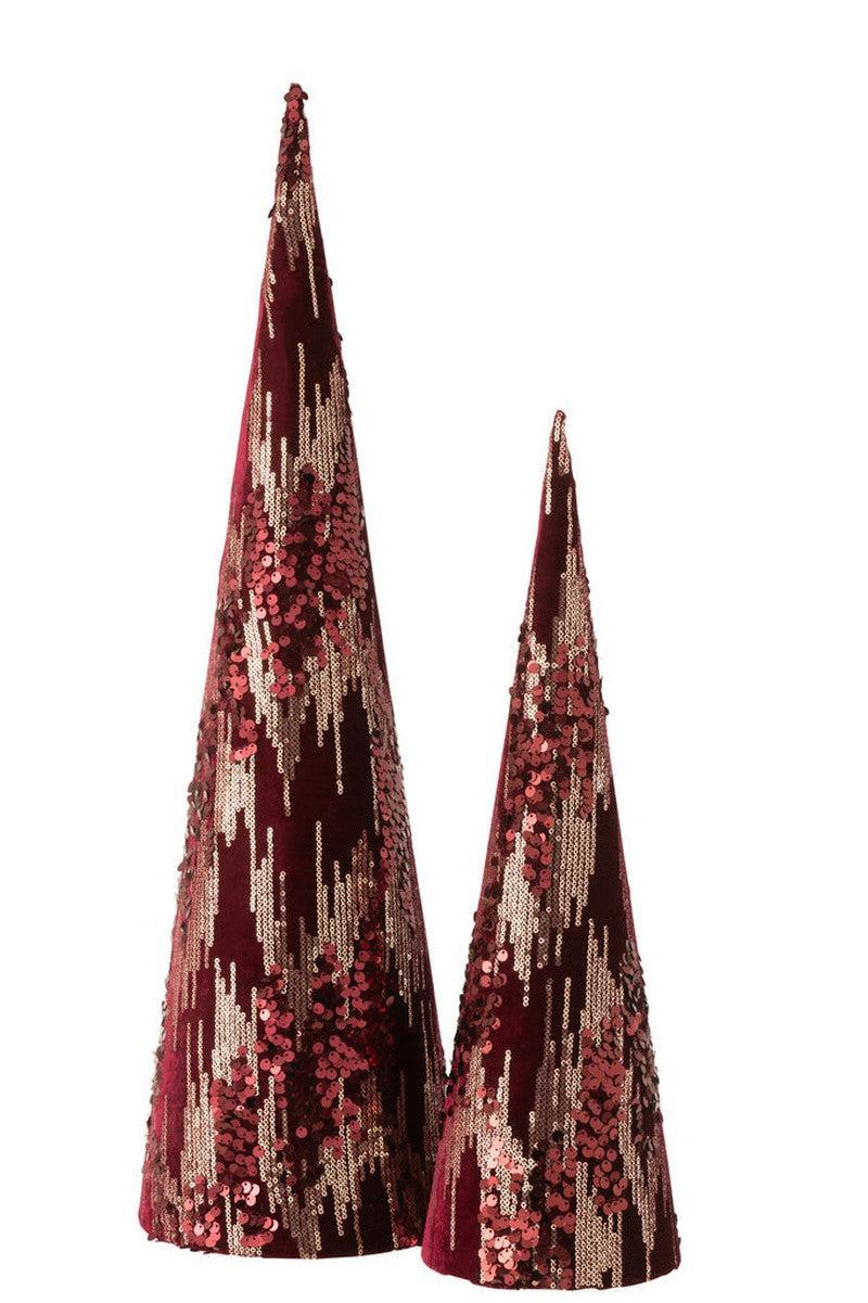 J-Line Stoffen Pailletten Kerstboom 66Cm