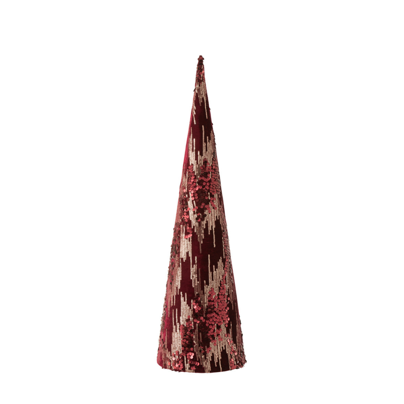 J-Line Stoffen Pailletten Kerstboom 66Cm