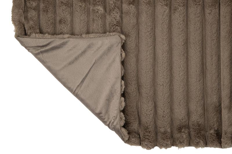 J-Line Taupe Fleece Plaid Corduroy