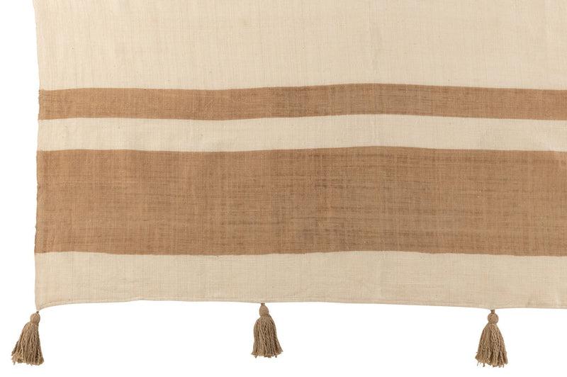 J-Line Zomers Plaid Bruin Beige Flosjes