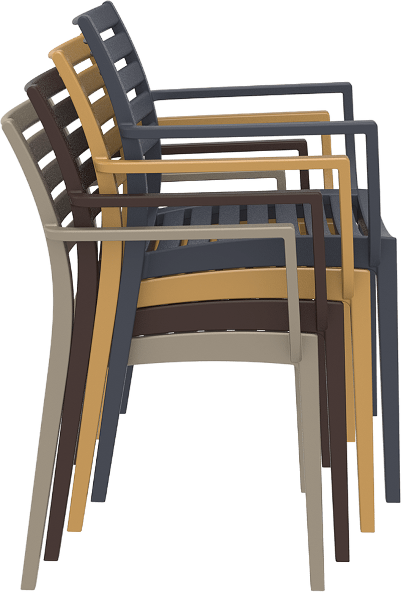 Stapelbare Tuinstoelen Met Leuning Taupe Siesta Artemis