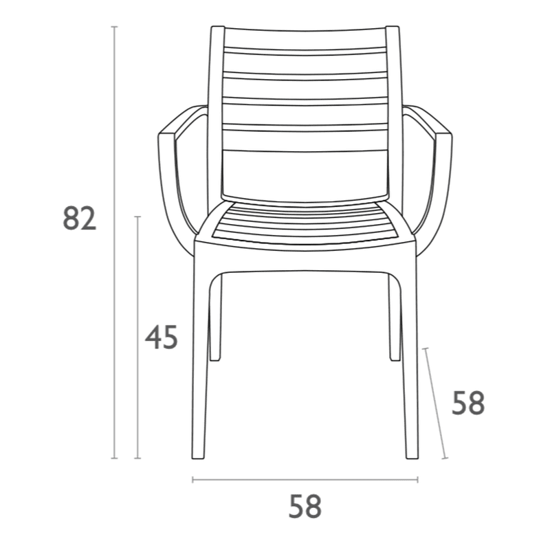 Stapelbare Tuinstoelen Met Leuning Taupe Siesta Artemis