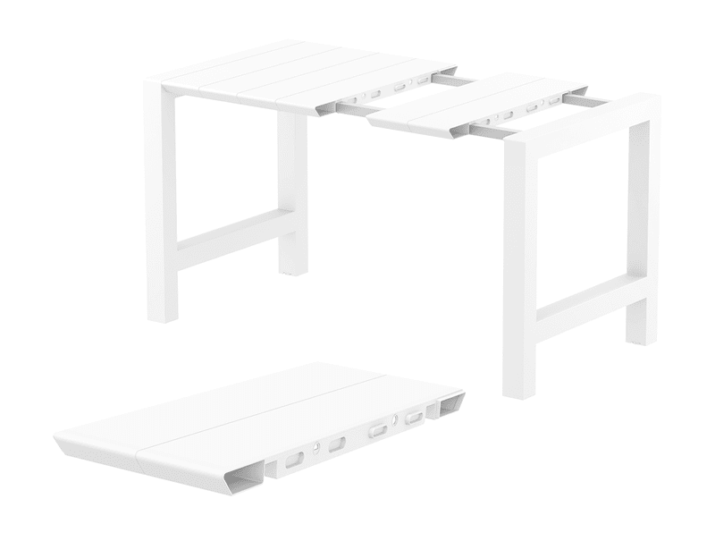 Bartafel Tuin Uitschuifbaar Wit Siesta