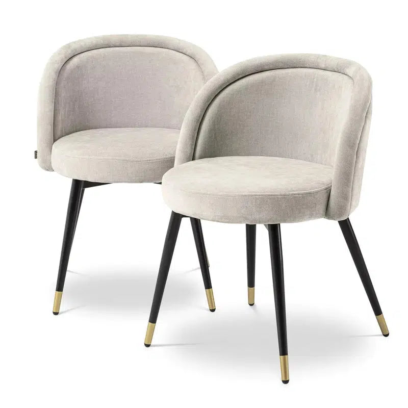 Eichholtz Eetkamerstoel Chloé Clarck Zand Set Van 2