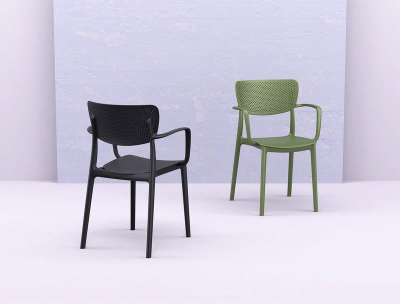 Terras Stoel Zwart Siesta Loft