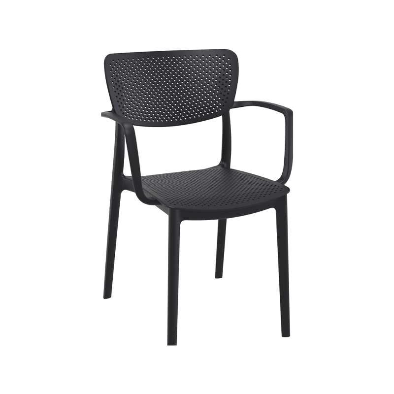 Terras Stoel Zwart Siesta Loft