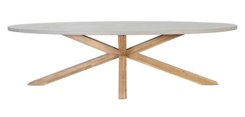 Tuintafel Ovaal Hout Kruispoot