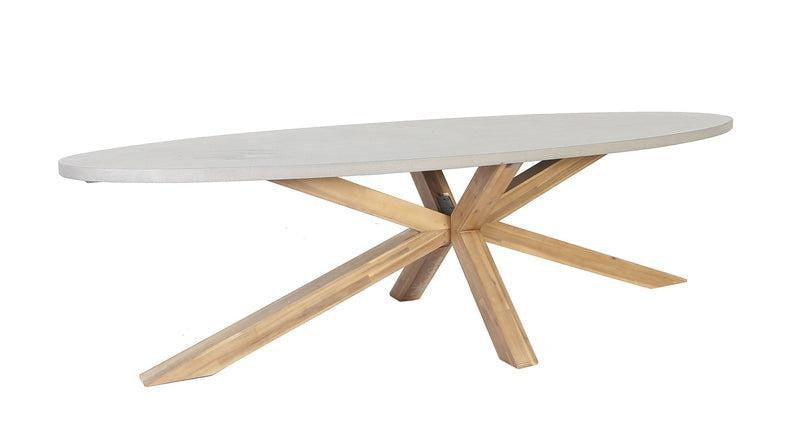 Tuintafel Ovaal Hout Kruispoot