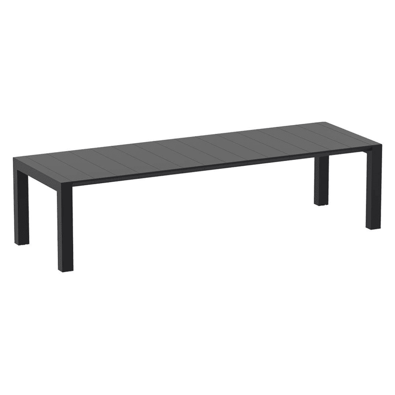 Tuintafel Uitschuifbaar Zwart 12 Personen L