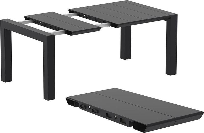 Uitschuifbare Tuintafel Zwart 4 Personen S