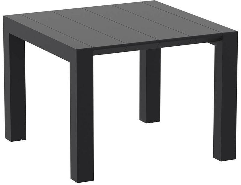 Uitschuifbare Tuintafel Zwart 4 Personen S