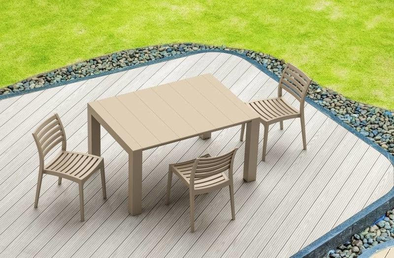 Uitschuifbare Tuintafel Zwart 4 Personen S