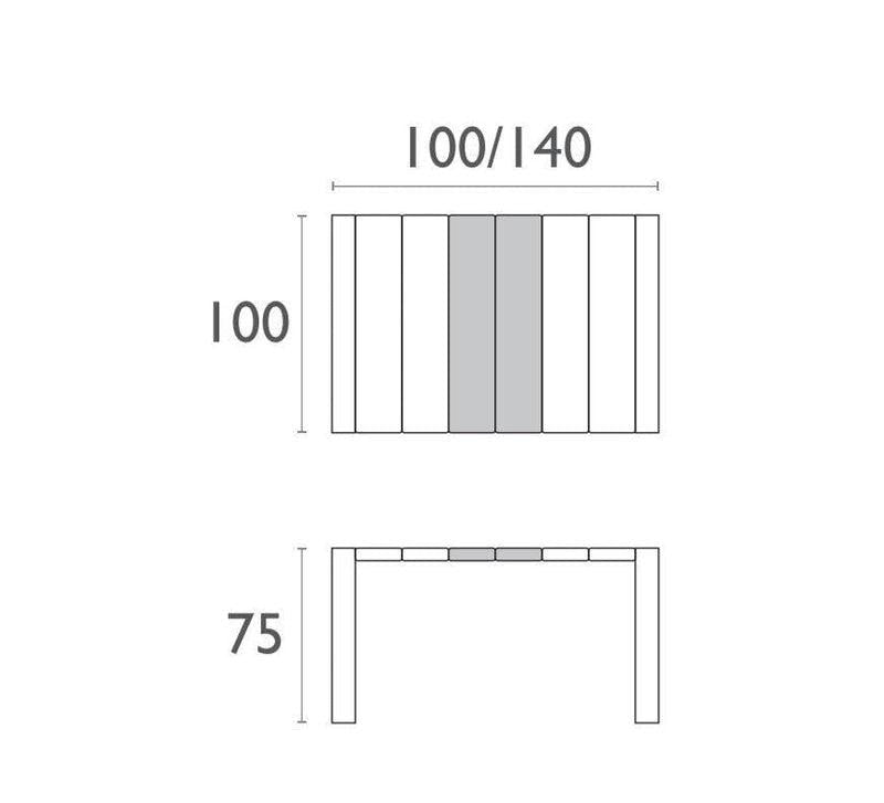 Uitschuifbare Tuintafel Zwart 4 Personen S
