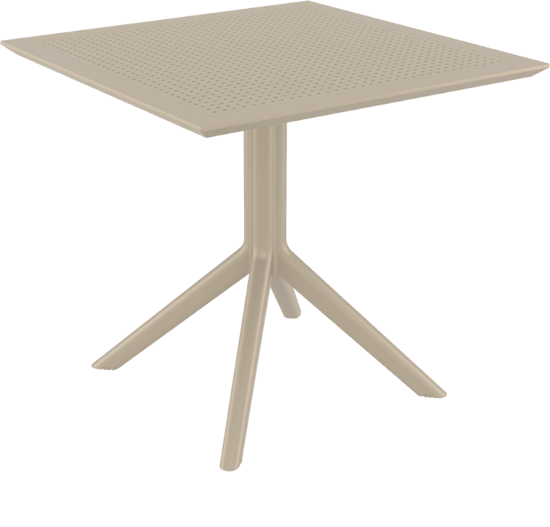 Vierkante Tuintafel Taupe 80 Cm